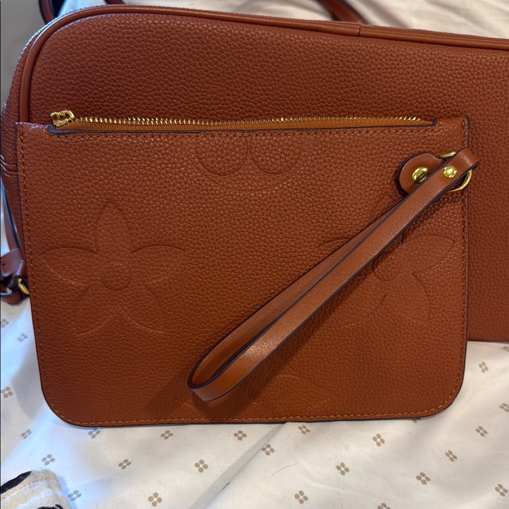 Brown Monogram Leather Tote - Picture 5 of 6